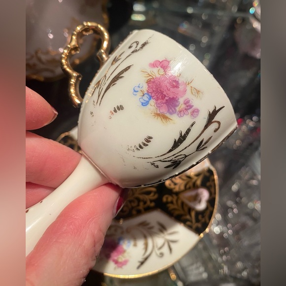 Egg Cup on Pedestal with Saucer, Lenwile Ardalt Japan, china-ware, Vintage - Picture 8 of 11